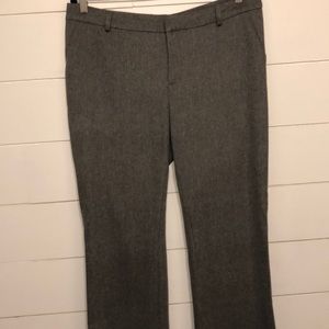 Medium gray trousers